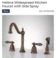 Signature Hardware Helena Widespread Kitchen Faucet w/ Side Spray