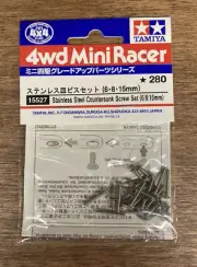 Tamiya Mini 4WD - 15527 - Stainless Countersunk Screw Set (6/8/15mm)