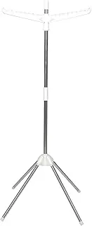 Cabilock Portable Clothes Drying Rack for Balcony 3 Arm Folding Garment Stand Heavy Duty Metal Coat Hanger Clothes Shelf