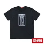 人氣復刻款↘EDWIN 牛仔褲線搞短袖T恤-男款 黑色 #滿件享折扣