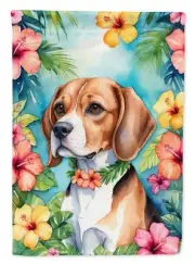 Beagle Luau Garden Flag Mailbox Flag Decorative Yard Flag Banner Outside Patio
