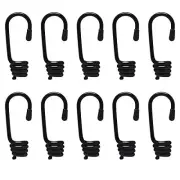 10Pcs Spiral Metal Shock Rope Hooks Bungee Shock Cord Hooks End for Elastic Rope