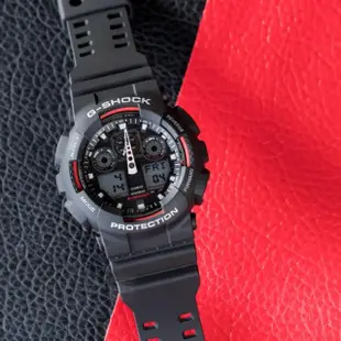 【CASIO 卡西歐】G-SHOCK 數位指針雙顯運動錶(GA-100-1A4DR)