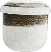 Mikinona Elegant Ceramic Stew Pot Lid Soup Ramekins Soup Mug Steaming Cup for Celebrations