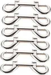 GRIRIW 6pcs Double Ended Snap Hooks Pet Leash Hooks Lanyard Snap Clasps for Dog Chains Retractable Leads