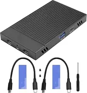 HDD Enclosure M.2 NVMe Dual Bay HDD Enclosure Gen2 10Gbps HUB Docking Station HDD Accessories