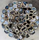 Epoxy Table Top / Conference Table Top / Black Agate Dining Table / Home Table