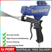 Hand Held Portable Media Spot Sand Blaster Gun Air Gravity Feed Rust Remover Kit