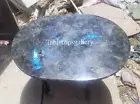 Labradorite Stone Table Adorable Oval Table Dining Table Top Living Room Decor