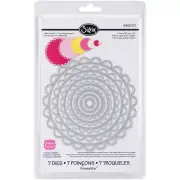 Sizzix Framelits Dies By Stephanie Barnard 7/Pkg SCALLOP CIRCLES