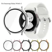 For Samsung Galaxy Watch 5 40 44mm Tempered Glass Screen Protector Case Cover