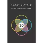 30-DAY A CYCLE, SPORTS & DIET RECORD JOURNAL: SELF-VIEW FOR 10 MINUTES EVERYDAY