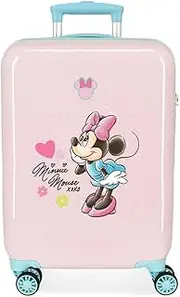 [Disney] Joumma Minnie Imagine Cabin Suitcase Pink 38 x 55 x 20 cm Hard ABS Combination Lock Side 34L 2 kg 4 Wheels Hand Luggage, Pink, Cabin Suitcase, Pink, Cabin Suitcase