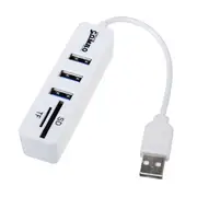 HY-617 Mini USB 2.0 Hub with SD/TF Card Reader Function