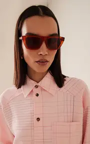 [Bottega Veneta] Square-Frame Acetate Sunglasses