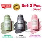 Set 3 pcs SKINTIFIC Mugwort Alaska Volcano Niacinamide Acne Clay Mask Stick 40g