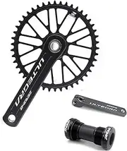 Bike Crankset, 170mm Road Bikes GXP Hollow Integrated Bicycle Crank Arm Set 40/42/44/46T Aluminum Alloy Chainring Crank Set with Bottom Bracket