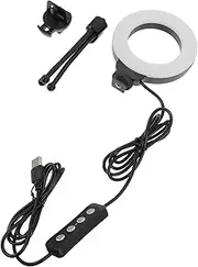 OSALADI Led Laptop Light Mini Ring Camera Lighting Video Conference Light Abs Material Easy to Adjust Brightness