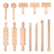 Kisangel 1set Wooden Tools Tool Set Pottery Tools Wood Hand Rollers for Clay ...