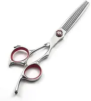 Professional Hair Cutting Shears, 6inch Sliver Hairdressing Scissors 440C Professional Barbers Cutting Scissors Thinning Shears Barber