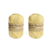 10x Baby Light Yellow Acrylic Knitting Yarns 8Ply Craft Thread Wool Crochet Bulk