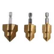 PPR Lifting,3 Blades Stepped Drill Bit,Hexagon Shank Water Pipe Connection7600