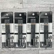 4- Covergirl Easy Breezy Brow Fill Define Pencils Eyemakers Eyeliner ~ 500 Black