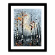 Birch Forest Palette Knife Framed Art