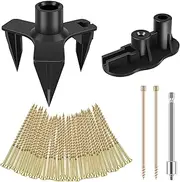 55Pcs Squeaky Floor Repair Kit Steel Eliminate Floor Squeak Screws Kit Premium Hidden Deck Fasteners Squeaking Floor Fixing Nails Set for Carpeted Floors Hardwood Floors(black)
