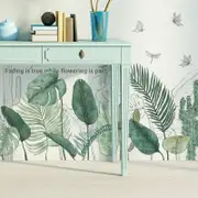 Tropical Leaves Butterflies Wall Stickers