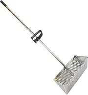 Sand Flea Rake 51.2'' Stainless Steel Hexagonal Sand Rake with Blunt Teeth & Non-Slip Grip Sifter Detachable Flea for Beach