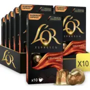 NEW 100x L'Or Espresso Coffee Pods Colombia 8 Nespresso Machine Compatible