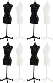 Gadpiparty Dress Form Mannequin 8Pcs Doll Dress Doll Dress Form Doll Dress Form Mannequin Doll Dress Mannequin Form Miniature Mannequin Sewing Mannequin
