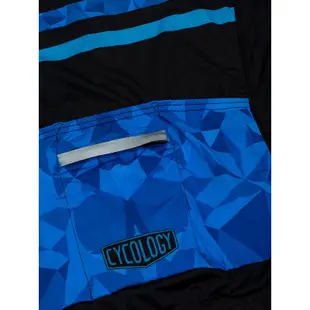 CYCOLOGY 【預購】男短袖自行車衣 GEOMETRIC (BLUE) MEN'S JERSEY