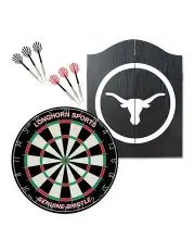 [Formula Sports] Longhorn Wall Mountable Cabinet/Dartboard/Brass Dart Set 56cm