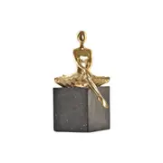 Decorative Figure Dkd Home Decor Ballerina Golden Resin Dark Grey 21.5 x 23 x 32 Cm
