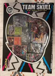 Pokemon TCG Factory Sealed Team Skull Pin Collection Box