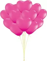 PMU 11 Inch Heart Shaped PartyTex Latex Balloons for Valentines Day & Birthdays