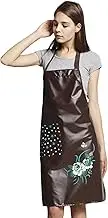 Premium PU Kitchen Aprons for Women with Pocket, Oil and Waterproof Apron for Dishwashing, Cooking, Grilling, Lab Work, Butcher, Cleaning Fish Coffee