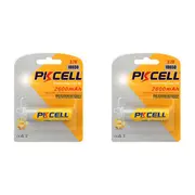 2pc Pkcell 18650 3.7V 2600mAH Lithium High Drain Rechargeable Reusable Battery