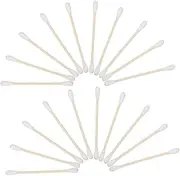 Generic 100 Pcs Bamboo Stick Sanitary Swab Cotton Sticks Double Tipped Swabs High Precision Cleaning Swabs Cotton Swabs Ear Wax Cleaning Swabs Tips Cleaning Swabs Cottonswabs White Wood