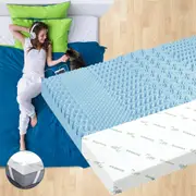 8cm Memory Foam Topper 7 Zone Bed Mattress Cool Gel Bamboo Cover King STARRY EUCALYPT