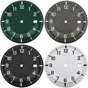 New 34mm Green/Coffee/Black White Sterile Watch Dial Green Luminous Fit NH35 NH3