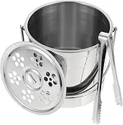 PAMINGONO 1Pc Portable Stainless Steel Beer Bucket with Ice Clip Practical Multi Purpose Storage for Bar Parties Outdoor Events Thickened Barrel Design Strong Load Bearing