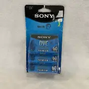 Sony DVC Mini-DV 60 3-Pack Blank Tapes Digital Video Cassettes New Sealed NOS