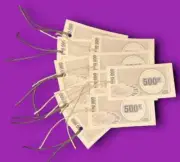 Ephemera Gift Tags Game of Life Money (Pack 10) Upcycled Handmade Scrap Book