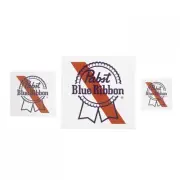 Pabst Blue Ribbon PBR Outline Sticker Various Sizes 3-Pack Multi-Color