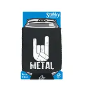 Metal Music - Funny Novelty Stubby Holder With Base