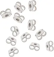 Beadaholique Sterling Silver Earring Backs (Earnuts) Heavy 5.5mm (12 Pieces) Earring Part