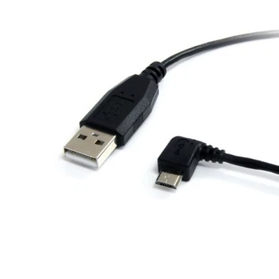 Startech 1 Ft Micro Usb Cable - A To Left Angle Micro B - Type A Male Usb -